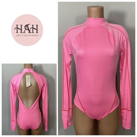 New. Hot as hell for Free People pink rash guard. Large. Retails $240 - Picture 10 of 10